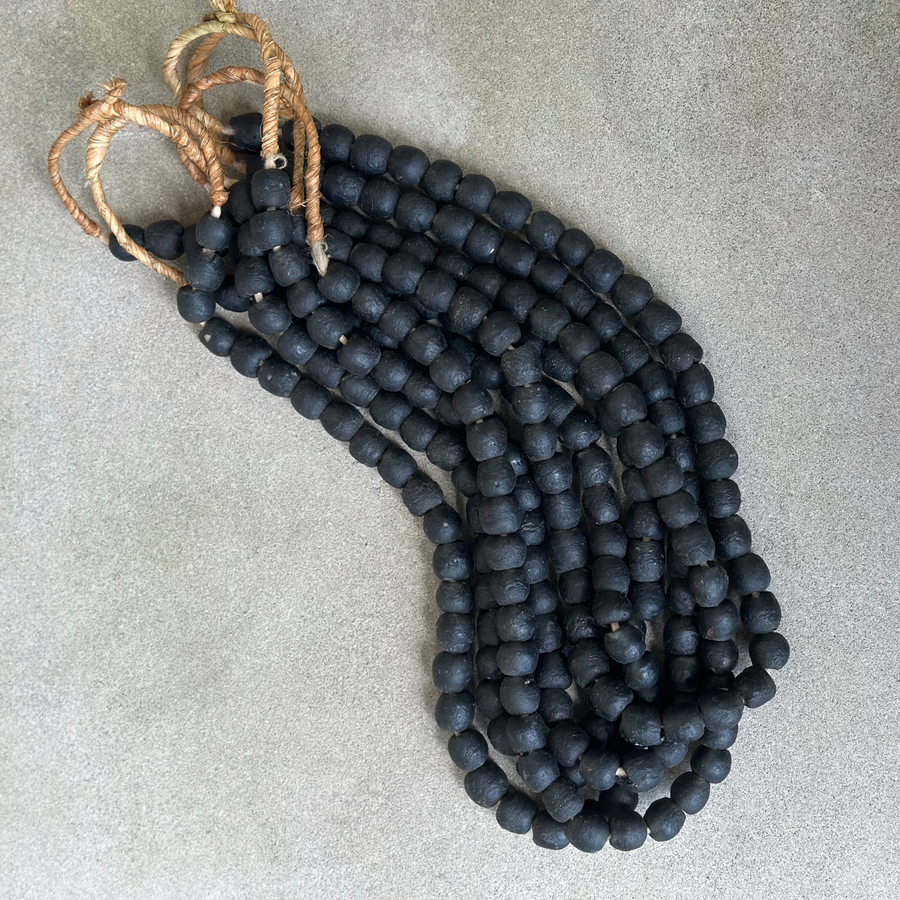 African Glass Beads - Black