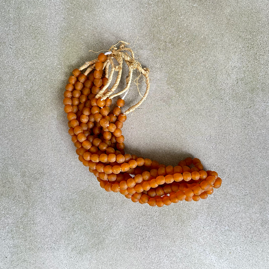 African Glass Beads - Orange