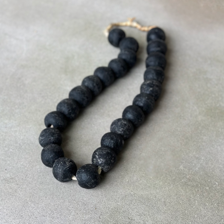 African Glass Beads - Black