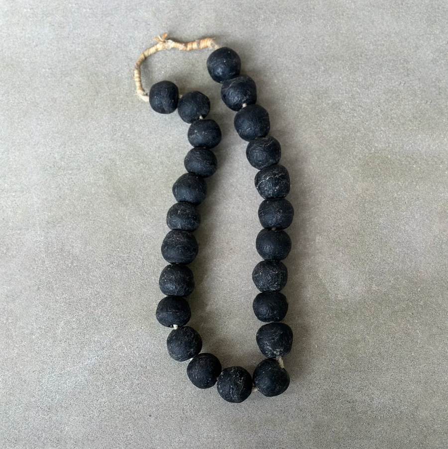 African Glass Beads - Black
