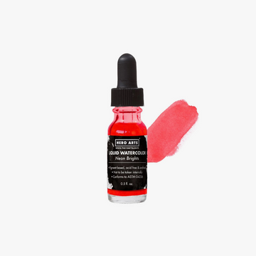 Liquid Watercolor Neon Red