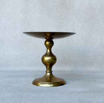 Vintage Brass Pilar Candleholder
