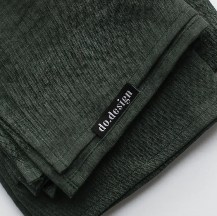 Linen Napkins Forest Green  / Set of 2