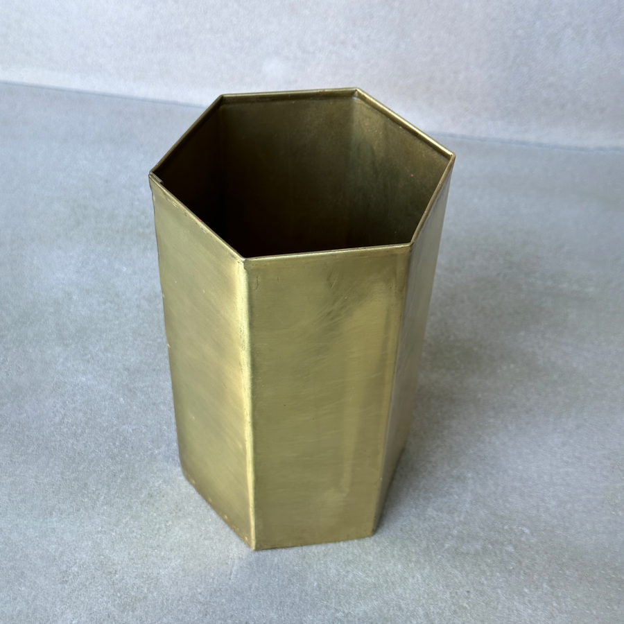 Metal Hex Vase
