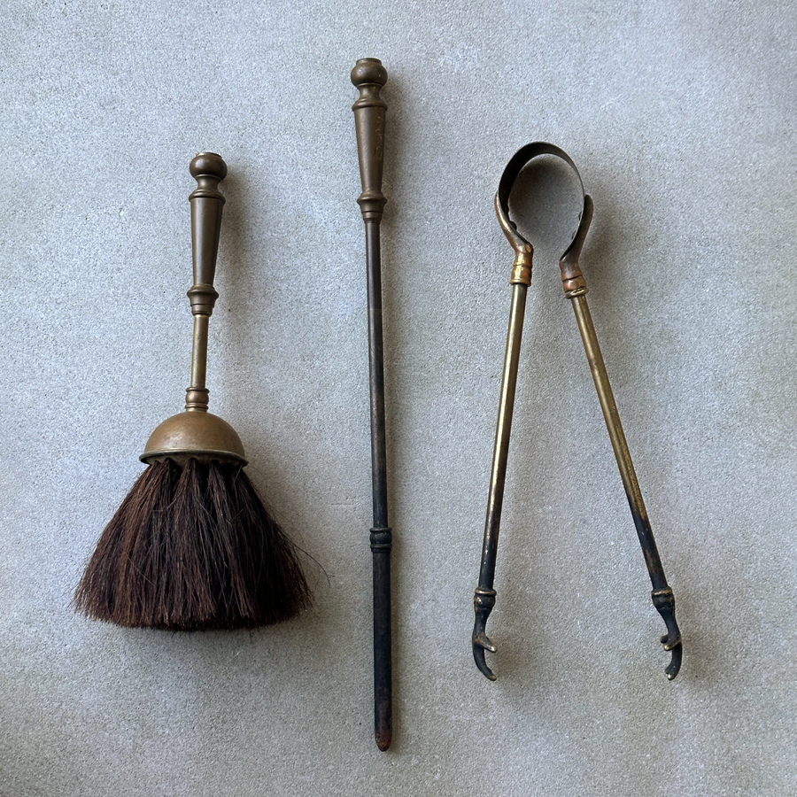 Vintage Fireplace Set Tool Set
