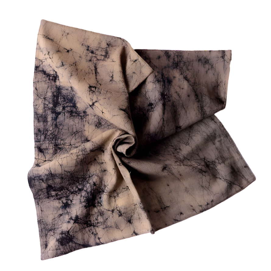 Brown Night Crackle Organic Cotton Napkins - Set of 4