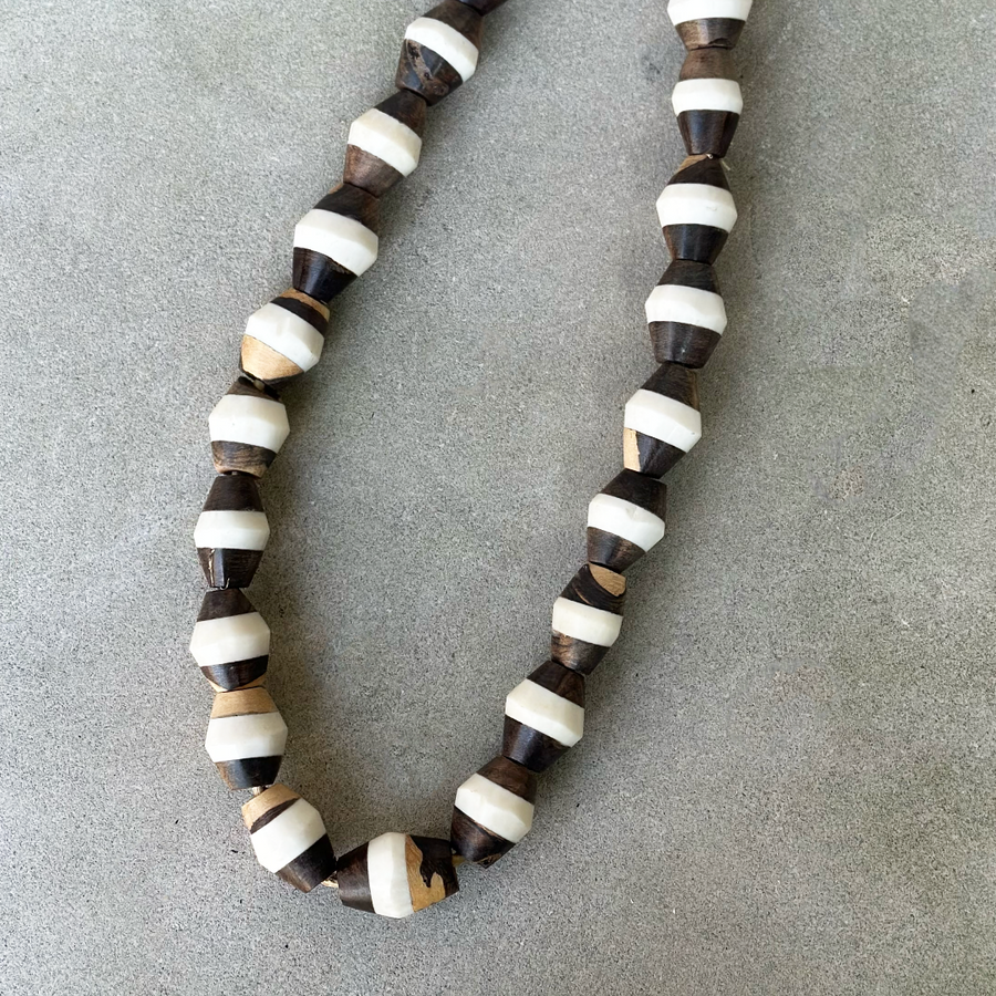 African wood and bone beads