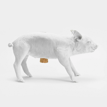 Bank in the Form of a Pig - MATTE WHITE