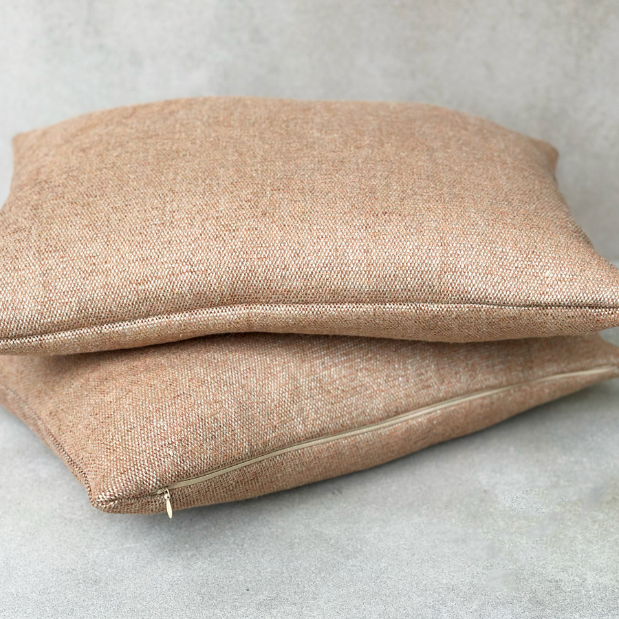 Burnt Salmon Woven Lumbar / 16” x 12”