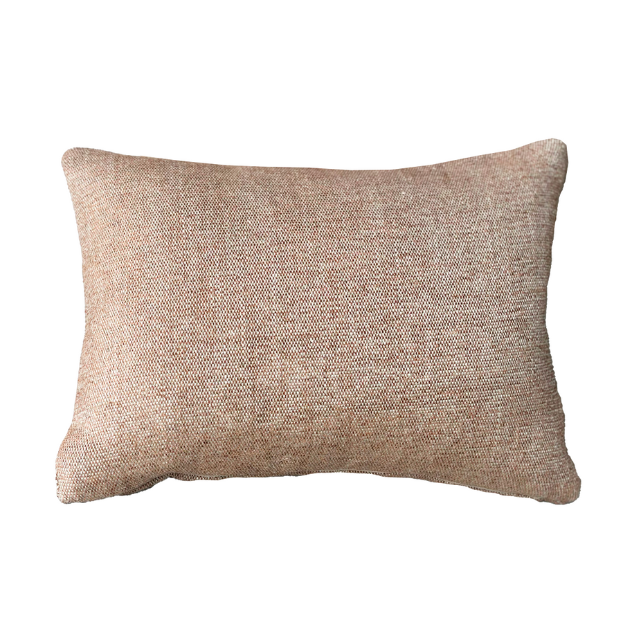 Burnt Salmon Woven Lumbar / 16” x 12”