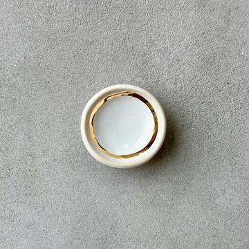 Cream + Gold Trinket Dish
