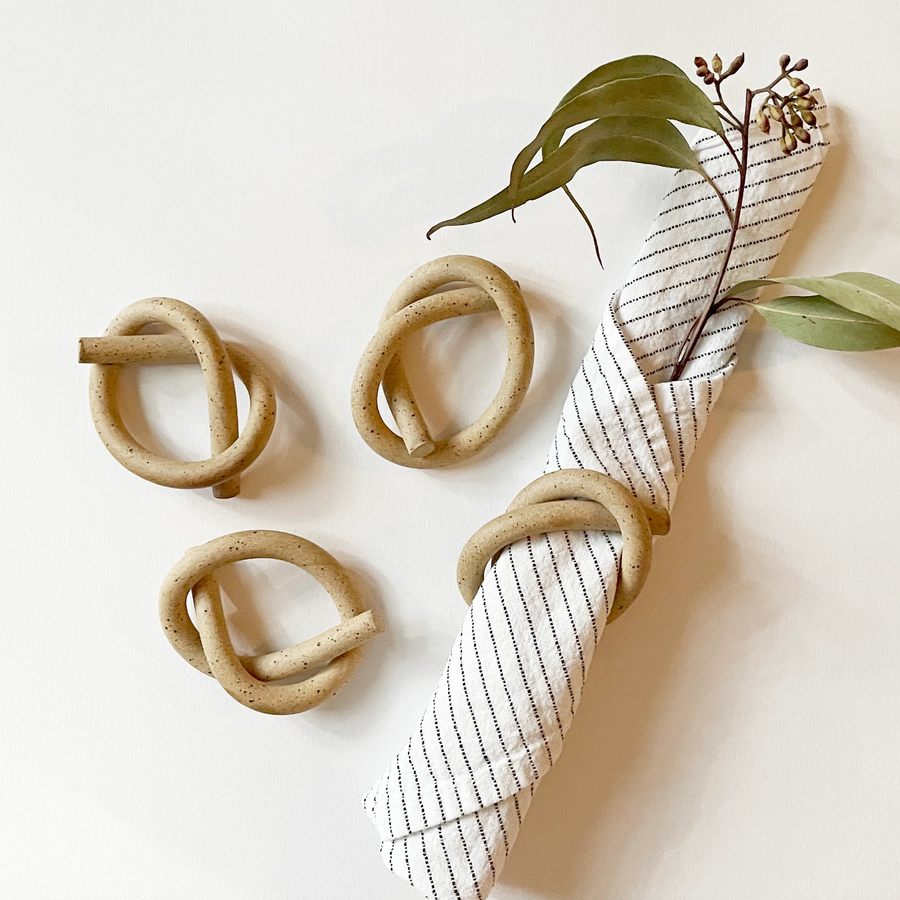 Knot Napkin Rings / Speckle
