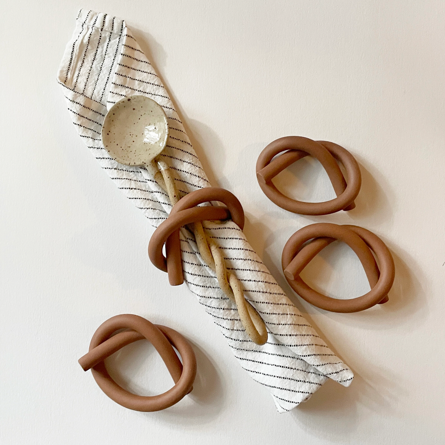 Knot Napkin Rings / Brick