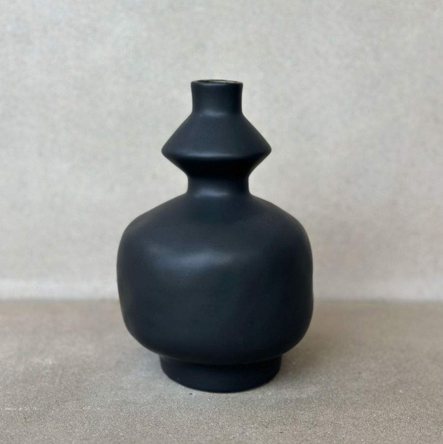 Matte Black Tulip Vase