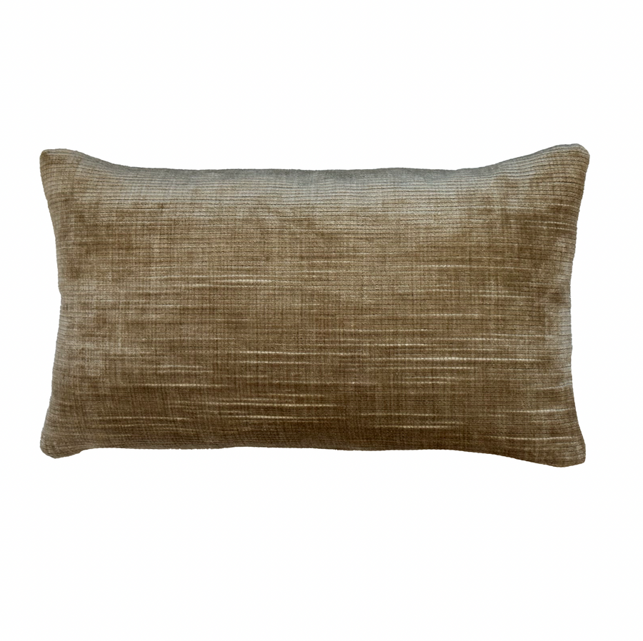 Carmel Chocolate Lumbar Pillow / 24” x 14”