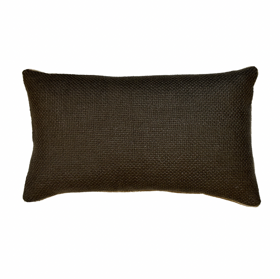Carmel Chocolate Lumbar Pillow / 24” x 14”