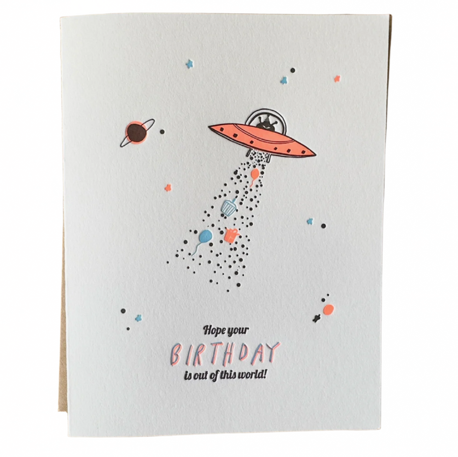 Out of This World Letterpress Card