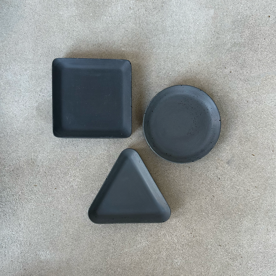 Concrete Trinket Tray / Storm