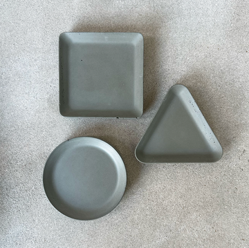 Concrete Trinket Tray / Overcast