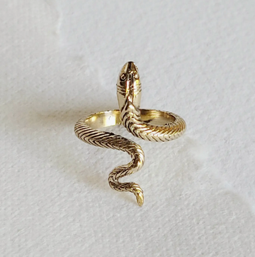 Brass Cobra Ring / size 7