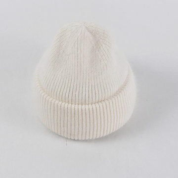 Angora Beanie Hat / Ivory