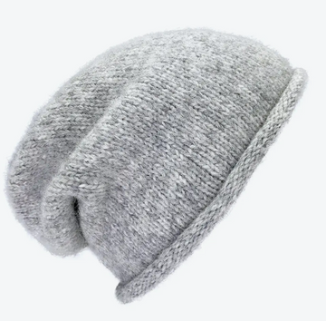 Grey Essential Knit Alpaca Beanie