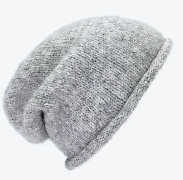 Grey Essential Knit Alpaca Beanie