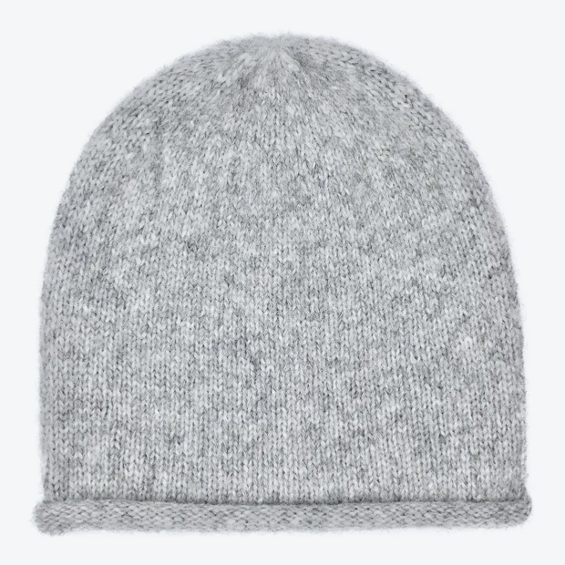 Grey Essential Knit Alpaca Beanie