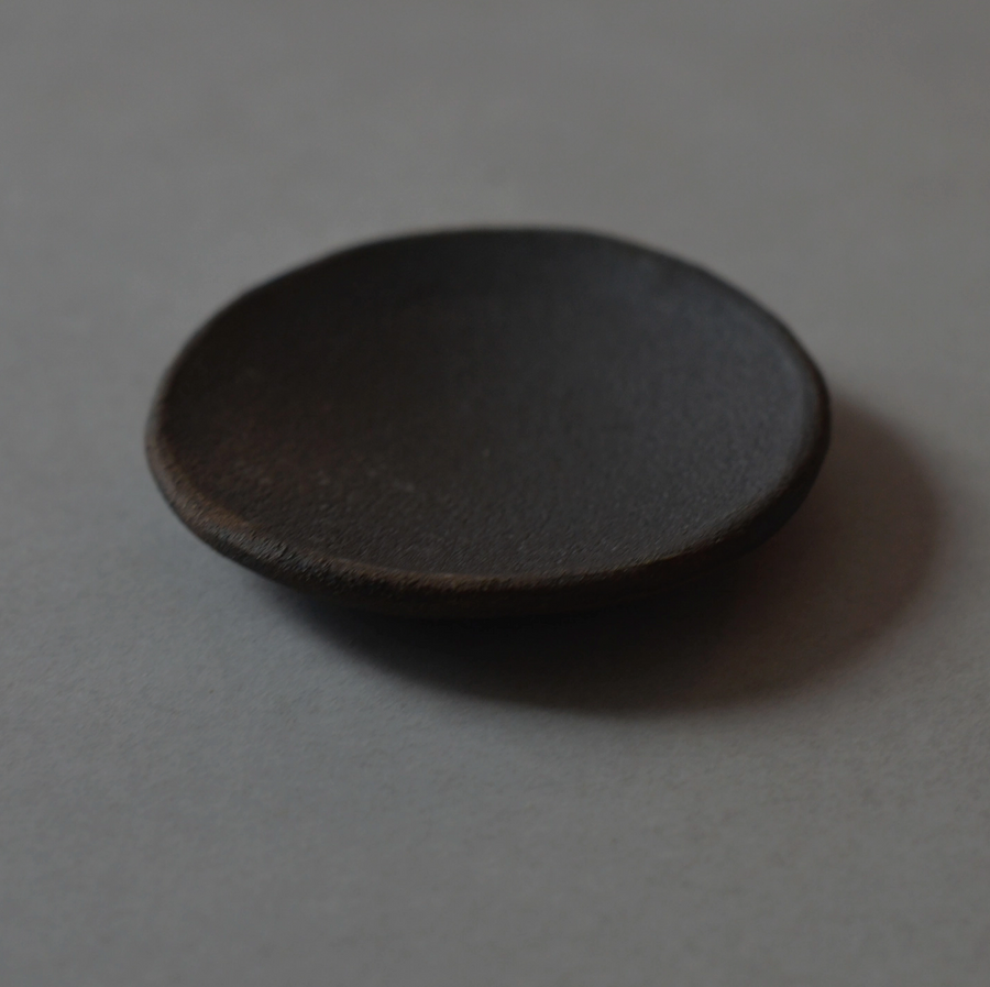 Raw Black Clay Incense Plate