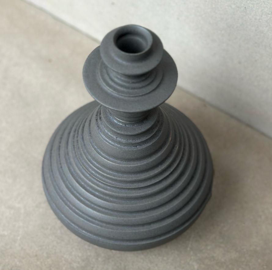 Dara Schuman Grey Ripples Vase