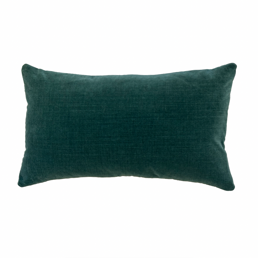 Blue Green Striated Pillow / 24” x 14”