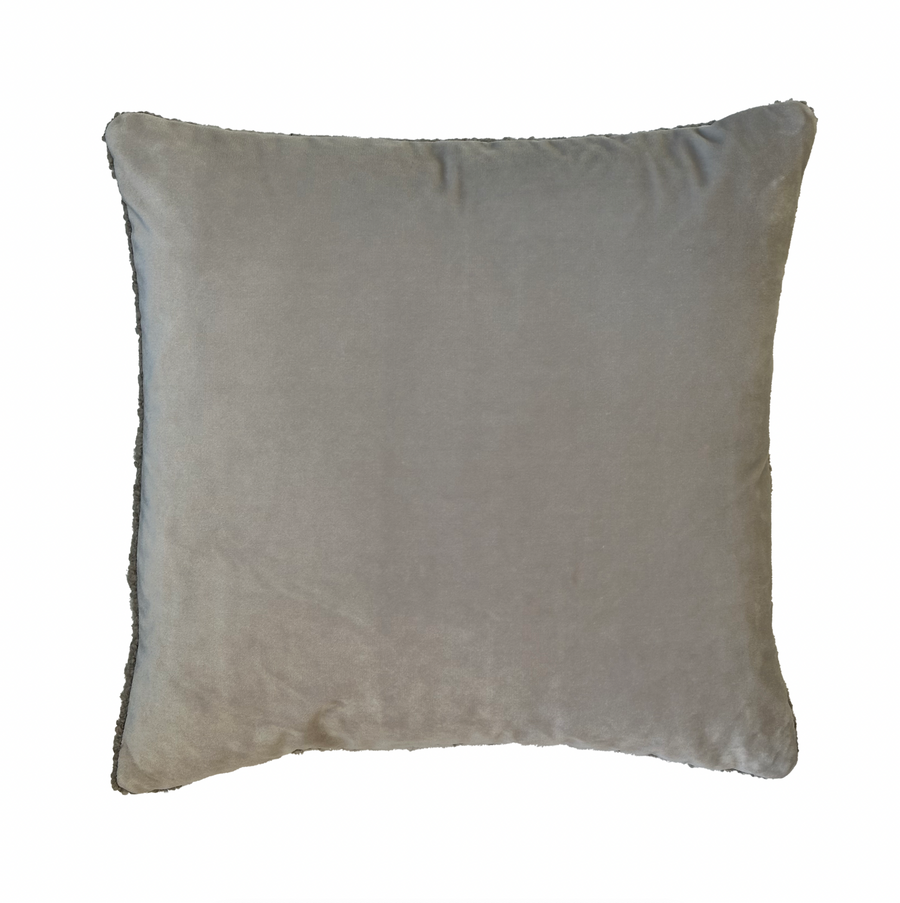 Grey Boucle Pillow / 22” x 22”