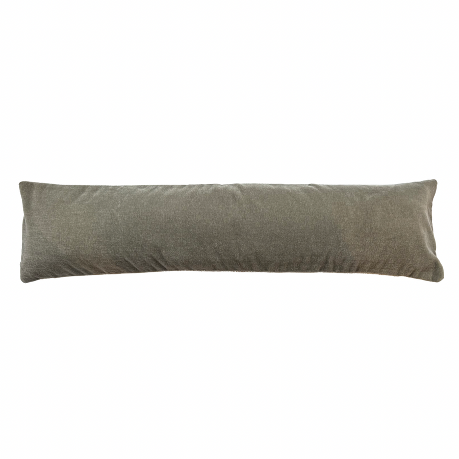 Grey Velvet Long Lumbar / 48” x 12”