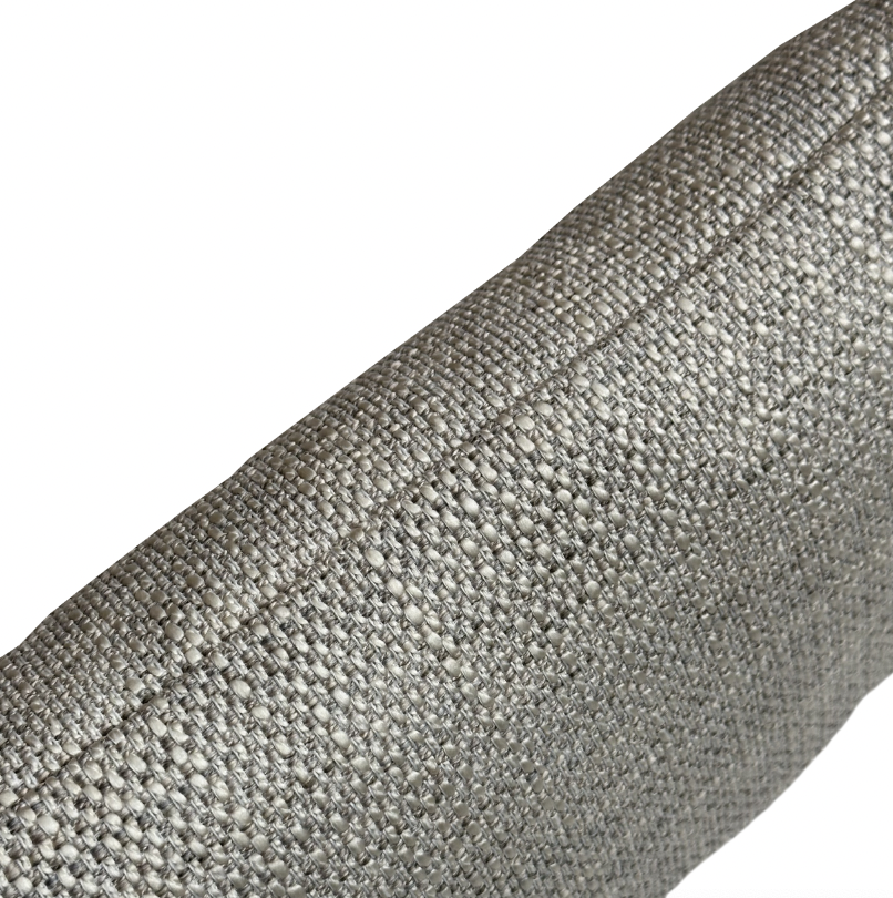 Grey Weave Pillow Lumbar / 16” x 10”
