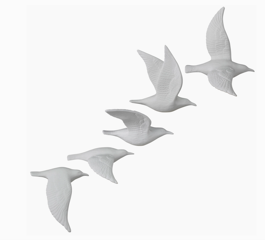 Flying Gulls / Matte White