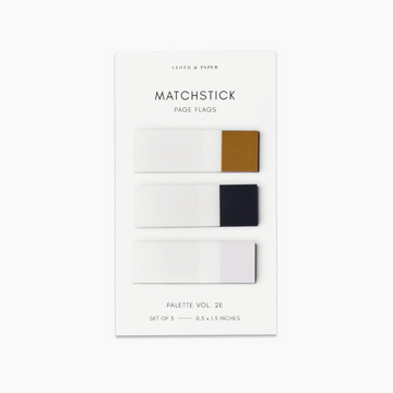 Matchstick Page Flag Set / Tuscany Cafe/Noir/Angora
