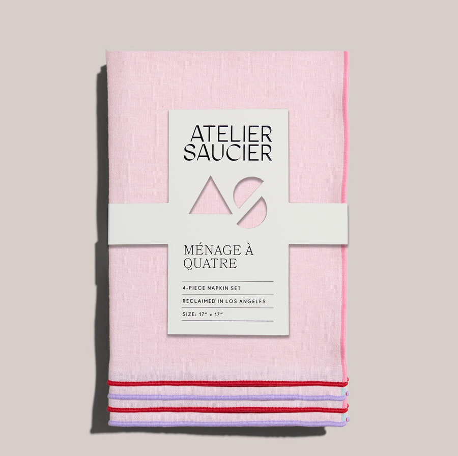Atelier Saucier Candy Crush Linen Napkins | Set of 4