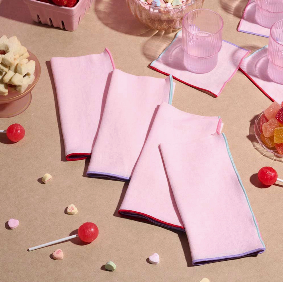 Candy Crush Linen Napkins | Set of 4
