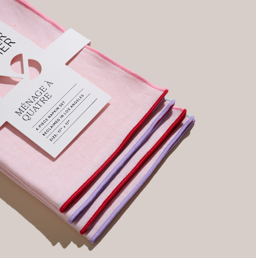 Atelier Saucier Candy Crush Linen Napkins | Set of 4
