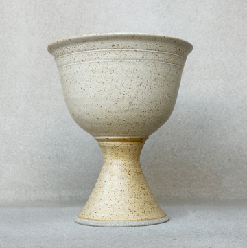 Stoneware Speckled Pedestal Bowl