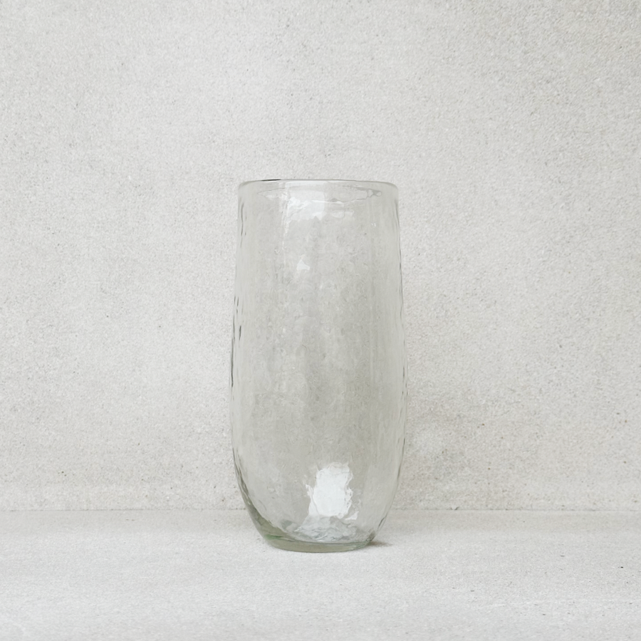 Tall Hammered Glass