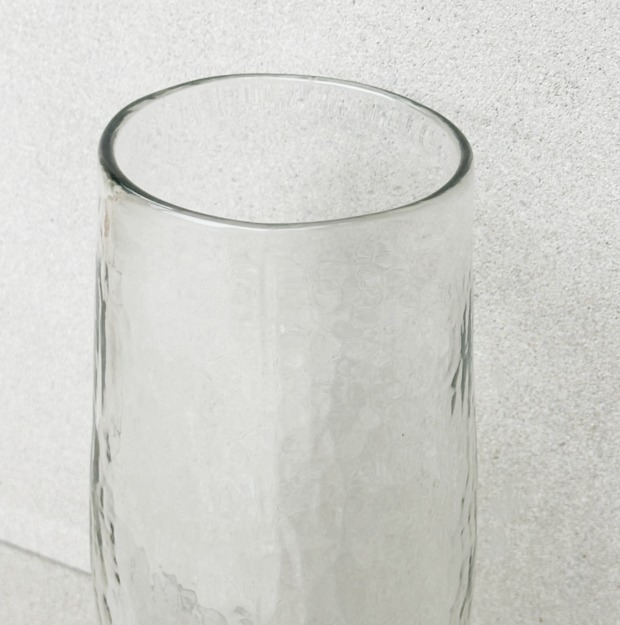 Tall Hammered Glass
