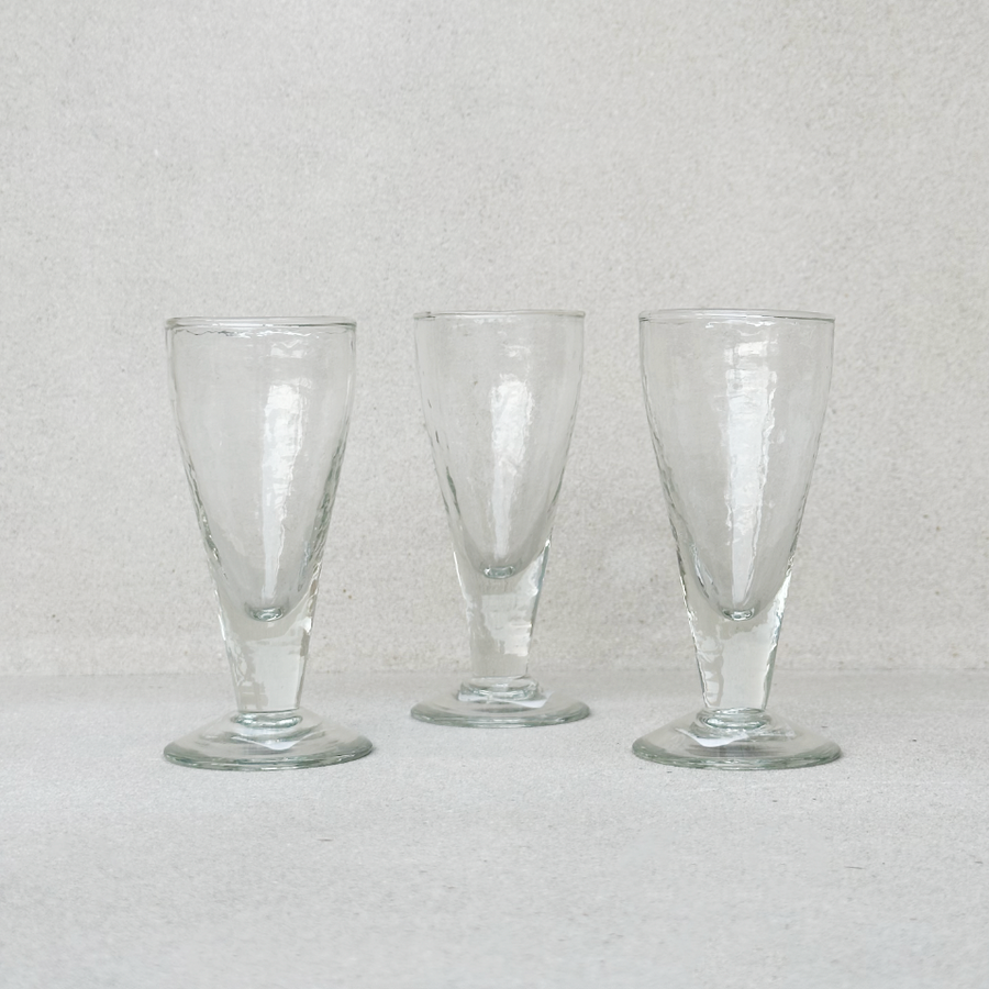 Pebbled Footed Aperitif Glasses