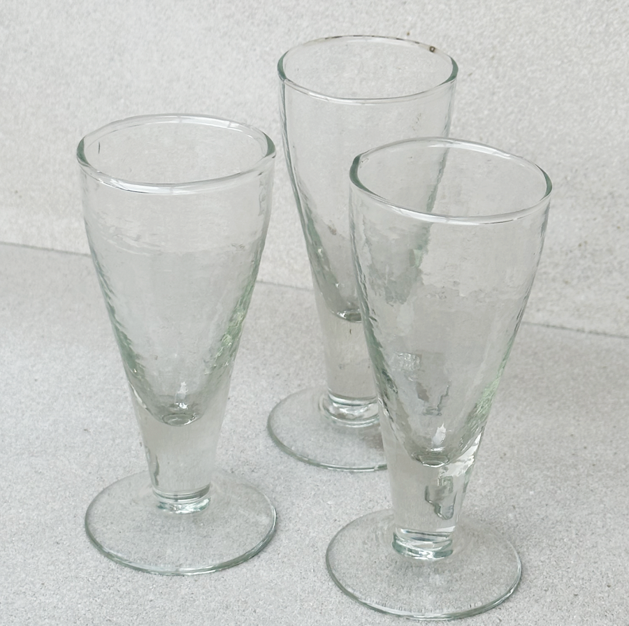 Pebbled Footed Aperitif Glasses
