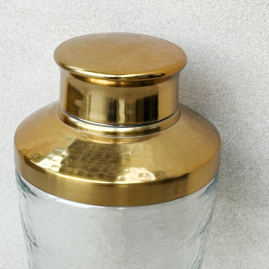 Pebbled Glass Cocktail Shaker