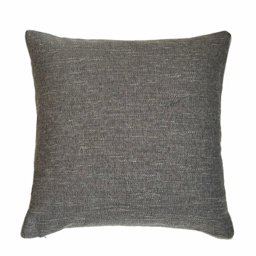 Grey Weave and Velvet Pillow / 18” x 18”