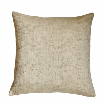 Ivory Texture with Striated Velvet Pillow / 22
