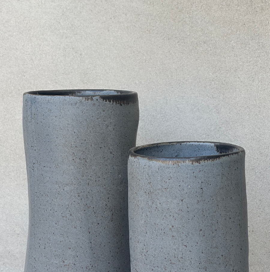 Luna Cylinder Vase in Shale