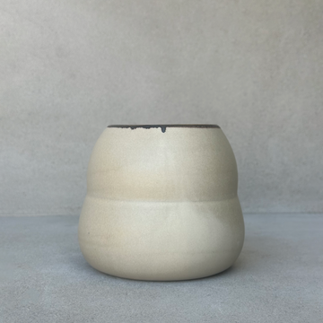 TQD Wide Porcelain Vase / Umber Drip