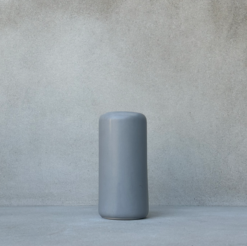 Matte Grey Ceramic Cylinder Vase